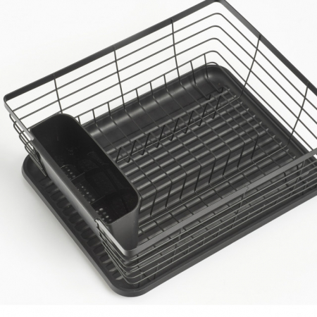Zeller dish drainer, metal/plastic, 37x30x14.5 cm, black [1]