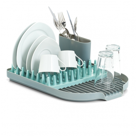 Zeller dish drainer, plastic/ABS, 45x32x13 cm, gray/turquoise [1]