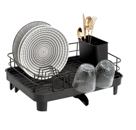 Zeller dish drainer, plastic/metal, 31-52x41x20 cm, black [3]