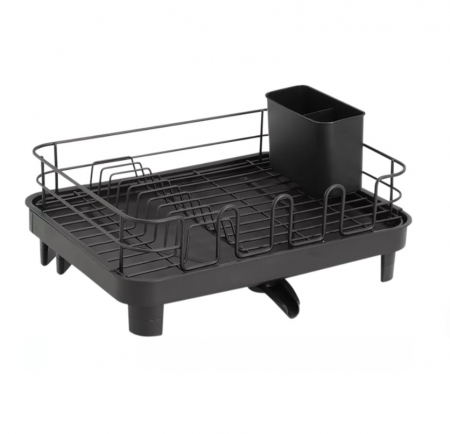 Zeller dish drainer, plastic/metal, 31-52x41x20 cm, black [1]