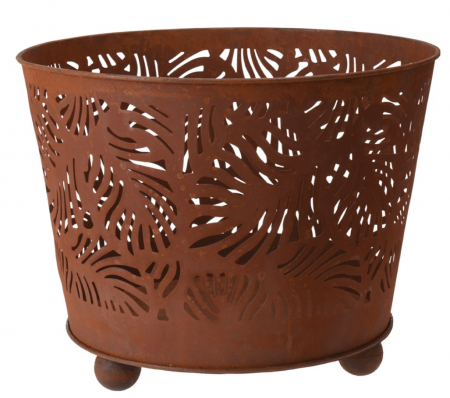 Garden - Rustic outdoor fireplace, metal, 35x45 cm, brown