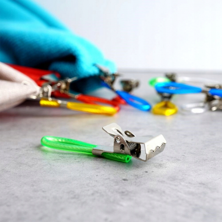 Set of 10 Excellent Houseware towel clips, stainless steel, 5.5x1.5 cm, multicolored [3]