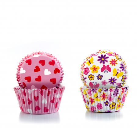Forme briose - Set 100 forme briose Ibili-Baking Cups, hartie, 7.5x4 cm, multicolor