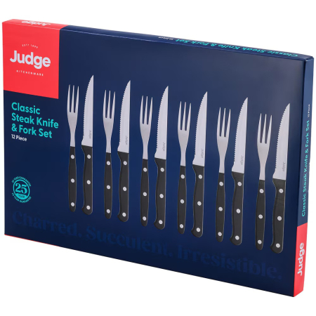 Seturi de tacamuri - Set 12 piese cu cuțite și furculițe pentru friptură – Judge Classic
