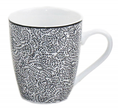 Set of 2 assorted Ibili Armonia mugs, porcelain, 8.8x10.4 cm, 360 ml, black [1]