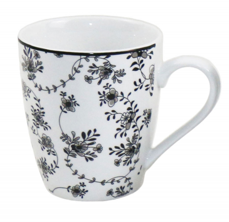 Set of 2 assorted Ibili Armonia mugs, porcelain, 8.8x10.4 cm, 360 ml, black [2]