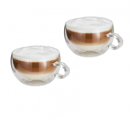 Set 2 cesti latte Judge, sticla borosilicata, 10.5x6.5 cm, 325 ml, transparent [1]