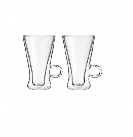 Set 2 cesti latte macchiato Judge, sticla borosilicata, 11x13.5 cm, 320 ml, transparent [1]
