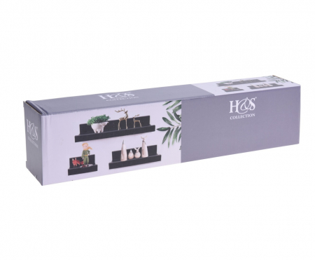 Set 2 etajere perete Home&Styling Collection, polipropilena, 45x10 cm, alb [1]