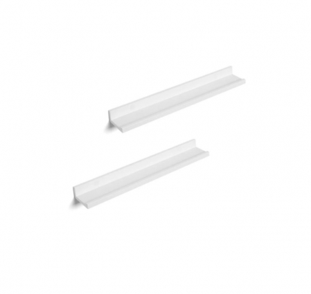 Rafturi si etajere - Set 2 etajere perete Home&Styling Collection, polipropilena, 45x10 cm, alb