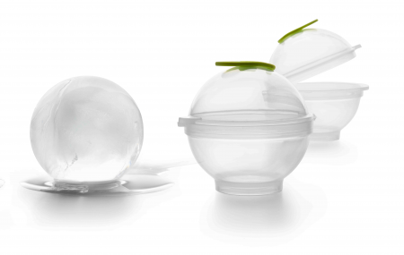Set 2 forme gheata sfera Ibili-Barware, plastic/silicon, 7x11 cm, transparent [1]