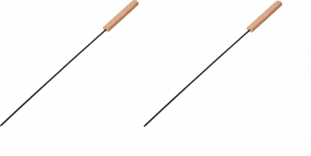Ustensile gratar - Set 2 frigarui de gratar Vaggan, metal/lemn, 48 cm, negru/maro