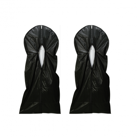 Living & deco - Set 2 huse protectie haine Excellent Houseware, poliester, 60x135 cm, negru