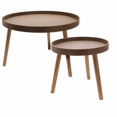 Mese - Set 2 mese Home&Styling Collection, MDF, 60x40 cm, 38x34 cm, maro
