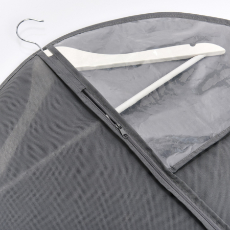 Set of 2 Zeller clothing organizers, textile, 60x90 cm, gray [1]