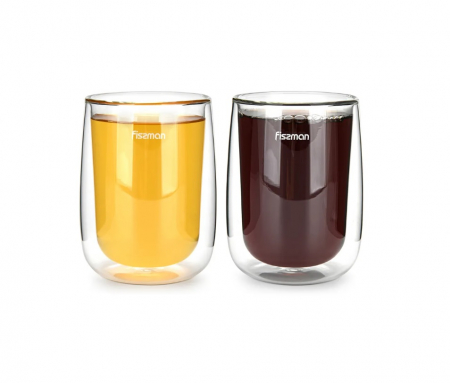 Set 2 pahare Fissman-Bonbon, sticla borosilicata, 8x11 cm, 350 ml, transparent [1]