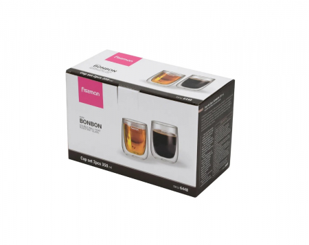 Set 2 pahare Fissman-Bonbon, sticla borosilicata, 8x11 cm, 350 ml, transparent [4]