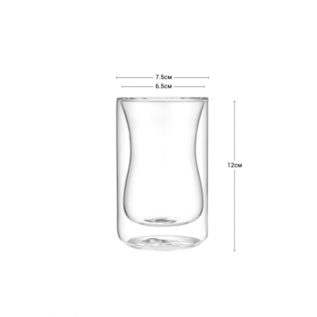 Set 2 pahare Fissman-Irish, sticla borosilicata, 7.5x12 cm, transparent [3]