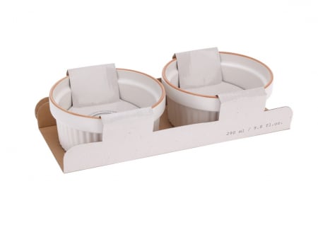 Set 2 ramekini Excellent Houseware, ceramica, 11x4.8 cm, alb [1]