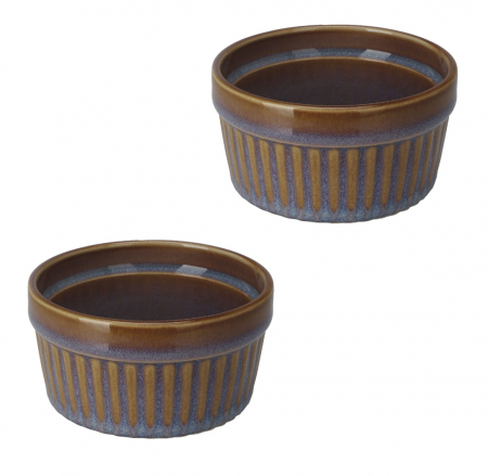Ramekin - Set 2 ramekini Excellent Houseware, ceramica, 9.5x5 cm, 200 ml, maro