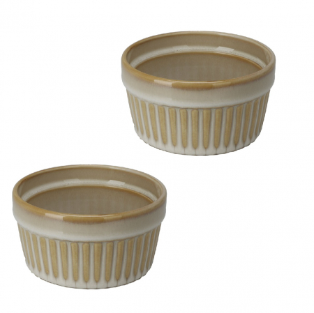 Set 2 ramekini Excellent Houseware, ceramica, 9.5x5 cm, 200 ml, crem [0]