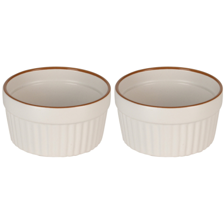 Ramekin - Set 2 ramekini Excellent Houseware, portelan, 9x4.6 cm, 200 ml, alb