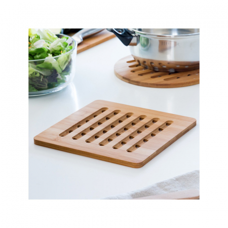 Set of 2 Excellent Houseware pot holders, bamboo, 20x0.8 cm, brown [2]