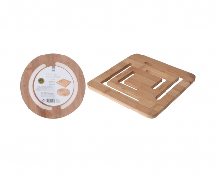 Suporturi oale - Set 2 suporturi pentru oala Excellent Houseware, bambus, 20x0.9 cm, maro
