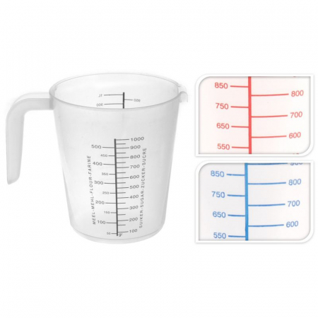 Kitchen - Set of 3 measuring cups Excellent Houseware, 1 l, multicolored