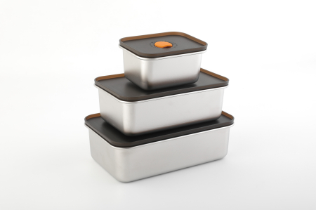 Set 3 caserole Carl Schmidt Sohn, otel inoxidabil/plastic, 0.4 l/ 1 l / 1.25 l, alb/negru [1]