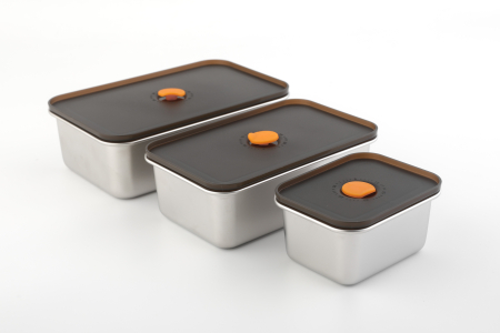 Caserole - Set 3 caserole Carl Schmidt Sohn, otel inoxidabil/plastic, 0.4 l/ 1 l / 1.25 l, alb/negru
