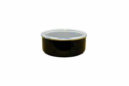 Set 3 caserole OMS-Enamel, aluminiu emailat, negru/gold [1]