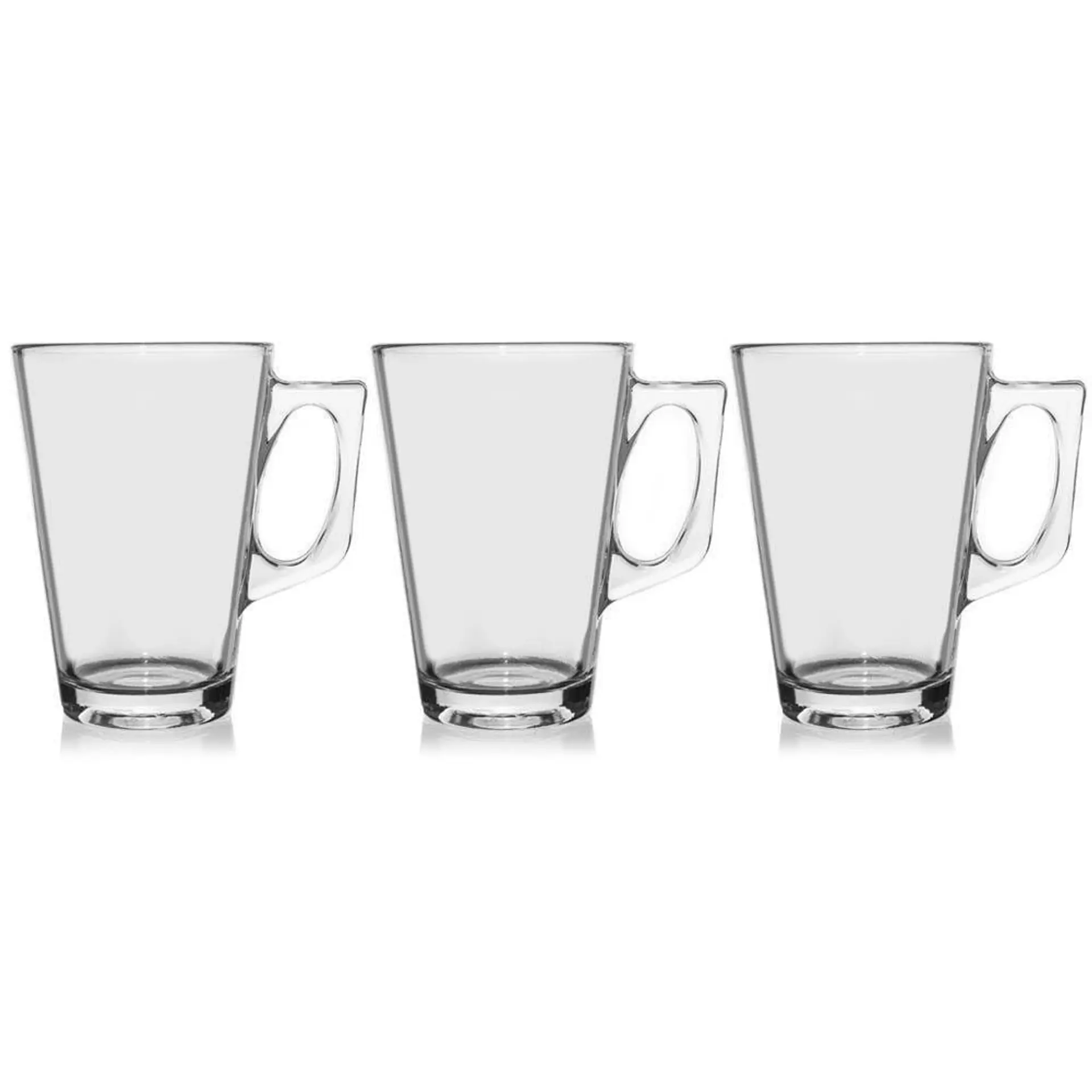Cesti - Set 3 cesti cafea/ceai Excellent Houseware, sticla, 7.5x11 cm, 250 ml, transparent