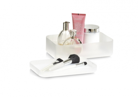 Set 3 cutii depozitare cosmetice Zeller, plastic, transparent [2]