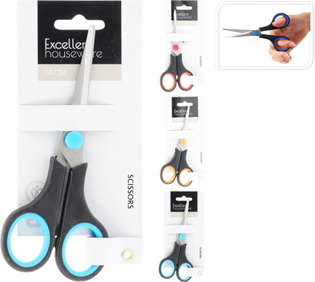 Set 3 foarfece Excellent Houseware, otel inoxidabil, 14 cm, multicolor [5]