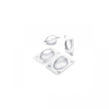 Set 3 forme ciocolata pentru oua de Paste Ibili, polietilena, 6-7-8 cm, transparent [1]
