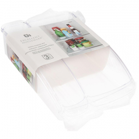 Organizatoare frigider - Set 3 organizatoare frigider Excellent Houseware, plastic, transparent