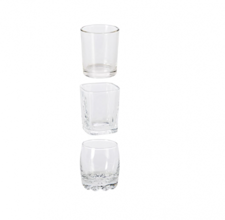 Set of 3 Excellent Houseware shot glasses, glass, 5x6 cm, 80 ml, transparent [1]
