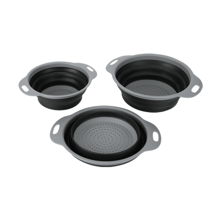 Strecuratori - Set 3 strecuratori pliabile Swiss Haus-Bakeware, polipropilena, 29,5x24x8,5cm, gri