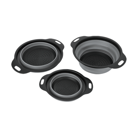 Strecuratori - Set 3 strecuratori pliabile Swiss Haus-Bakeware, polipropilena, negru