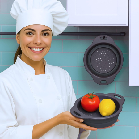 Set 3 strecuratori pliabile Swiss Haus-Bakeware, polipropilena, negru [7]