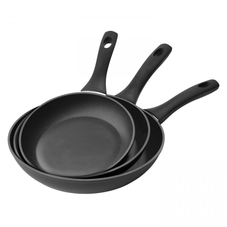 Set of 3 BergHOFF-Essentials universal pans, aluminum, 20/24/28 cm, black [4]