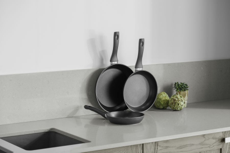 Set of 3 BergHOFF-Essentials universal pans, aluminum, 20/24/28 cm, black [5]