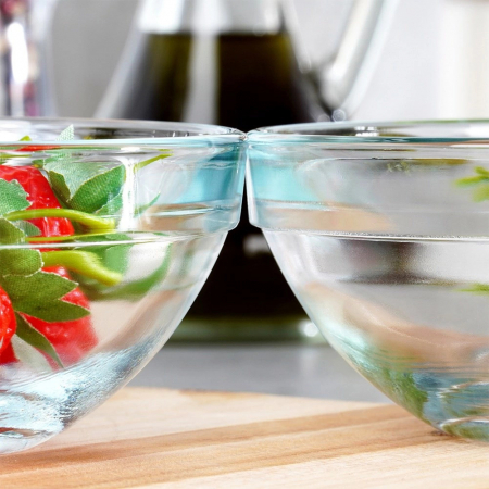 Set 4 boluri Excellent Houseware, sticla, 12x5 cm, 0.275 l, transparent [6]