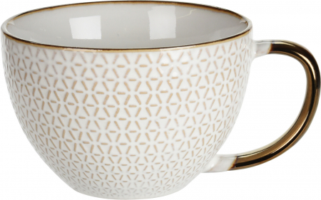 Set of 4 Excellent Houseware mugs, ceramic, 15x12x8 cm, 460 ml, white [3]