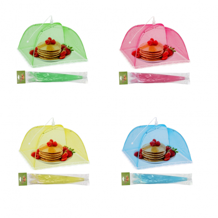 Set 4 capace pentru acoperirea alimentelor Excellent Houseware, poliester/metal, 45x45x28 cm, multicolor [1]