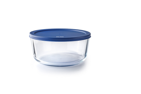 Set of 4 Ibili casseroles, borosilicate glass, 234/472/944/1652 ml, transparent/multicolor [5]