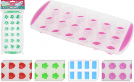 Accesorii Bauturi - Set 4 forme de gheata Excellent Houseware, silicon, 24x11x2.5 cm, multicolor