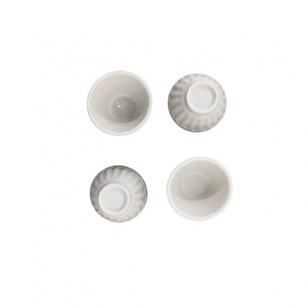 Set 4 mini-boluri servire Excellent Houseware, ceramica, 6x3.5 cm, alb [0]