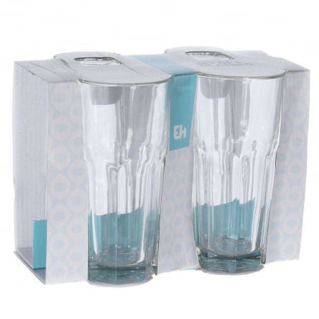 Set 4 pahare Excellent Houseware, sticla, 6.5x14 cm, 280 ml, transparent [1]